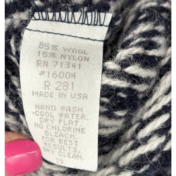 LL Bean Fair Isle Cardigan Sweater Campcore 80’s Nordic Womens Small - Picture 9 of 9